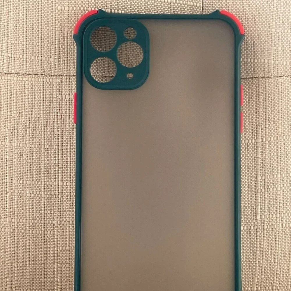 Phone Case for iPhone 11 pro Max Blue Plastic Fitted Back Case Unbranded New